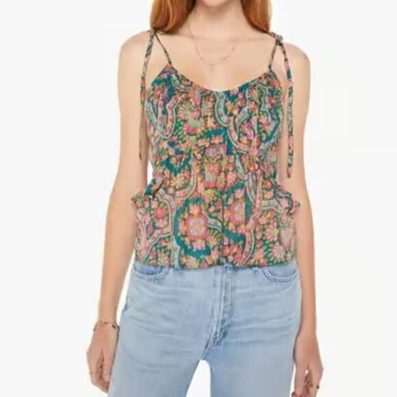 #11 NWT MOTHER Denim The Roam Free Tank in Under The Rug - Picture 2 of 6